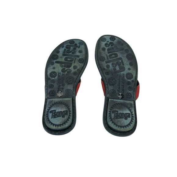 Tslops Thong Sandals Made In South Africa Leather Size 8 Tsonga Hippie Boho - Picture 3 of 6